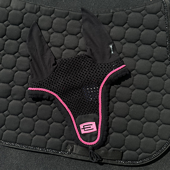 EQUILINE LÅNG HUVA MED E-LOGGA E43 BLACK PINK-GL.BLACK