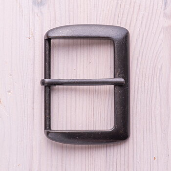 Gürtelschnalle 60 mm geschwärztes Messingfinish