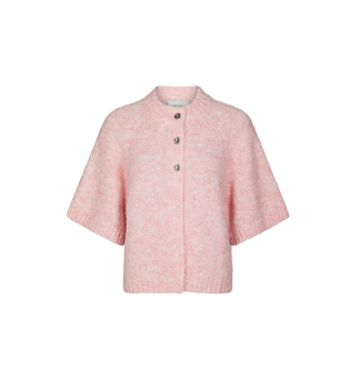 Neo Noir Benuta Fluffy Knit Cardigan Pink
