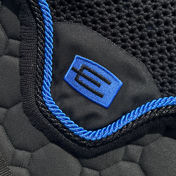 EQUILINE HUVA MED E-LOGGA E32 BLACK GL.BLACK-ROYALBLUE