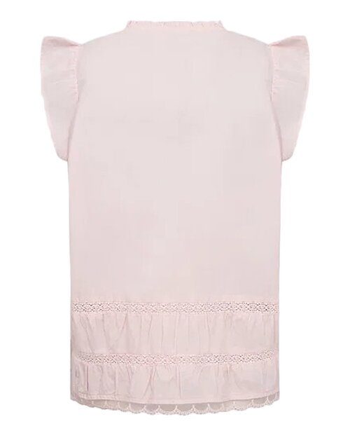 Blus Veile holkärm med volang rosa - 6