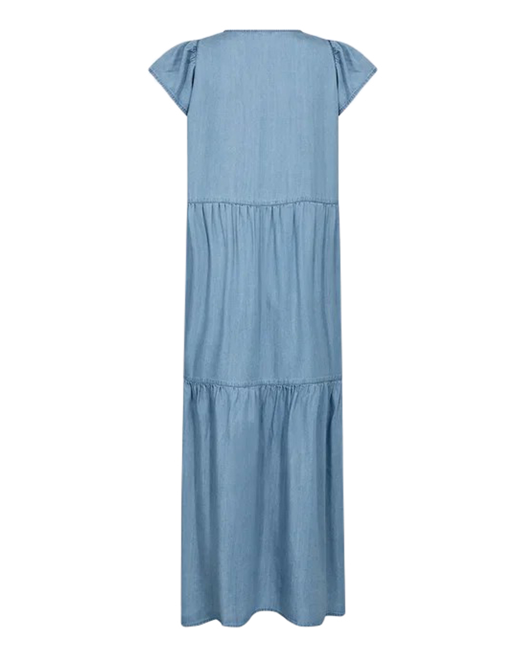 Jeansklänning Rora v-ringad ljus denimblå - 2