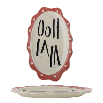 Bloomingville Soline Serveringsfat Oh lala, Multi 23,5x14,5 cm