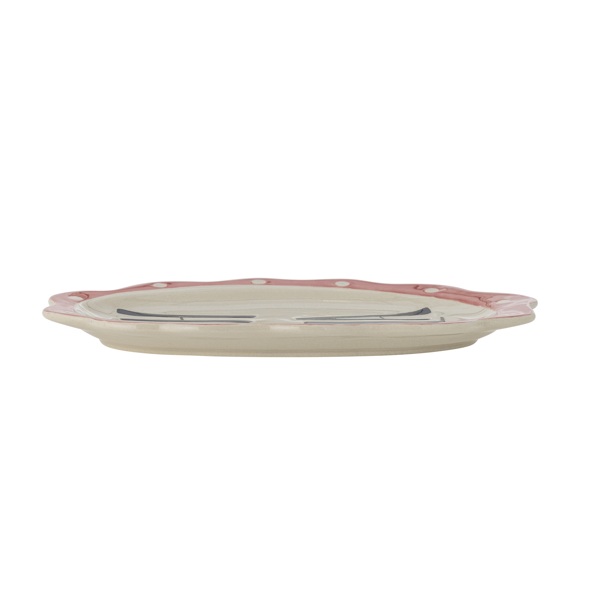 Bloomingville Soline Serveringsfat Oh lala, Multi 23,5x14,5 cm - 2