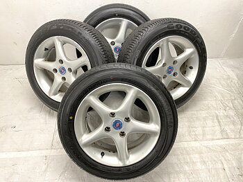 Kompletta Sommarhjul | 15" SAAB 9000 | 4x108 7x15 ET30 65.1 +  2 st 195/60 R15 88H Yokohama C-Drive | V09-05 | 3|2.5mm + 2 st 185/65 R15 88T Goodyear GT3 | V16-10 | 4|4mm
