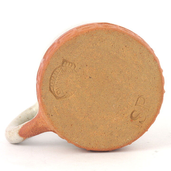 Signe Persson-Melin (1960s) Rustic Coffee Mug with Off-White Glaze 9 cm  [Sample Images] 