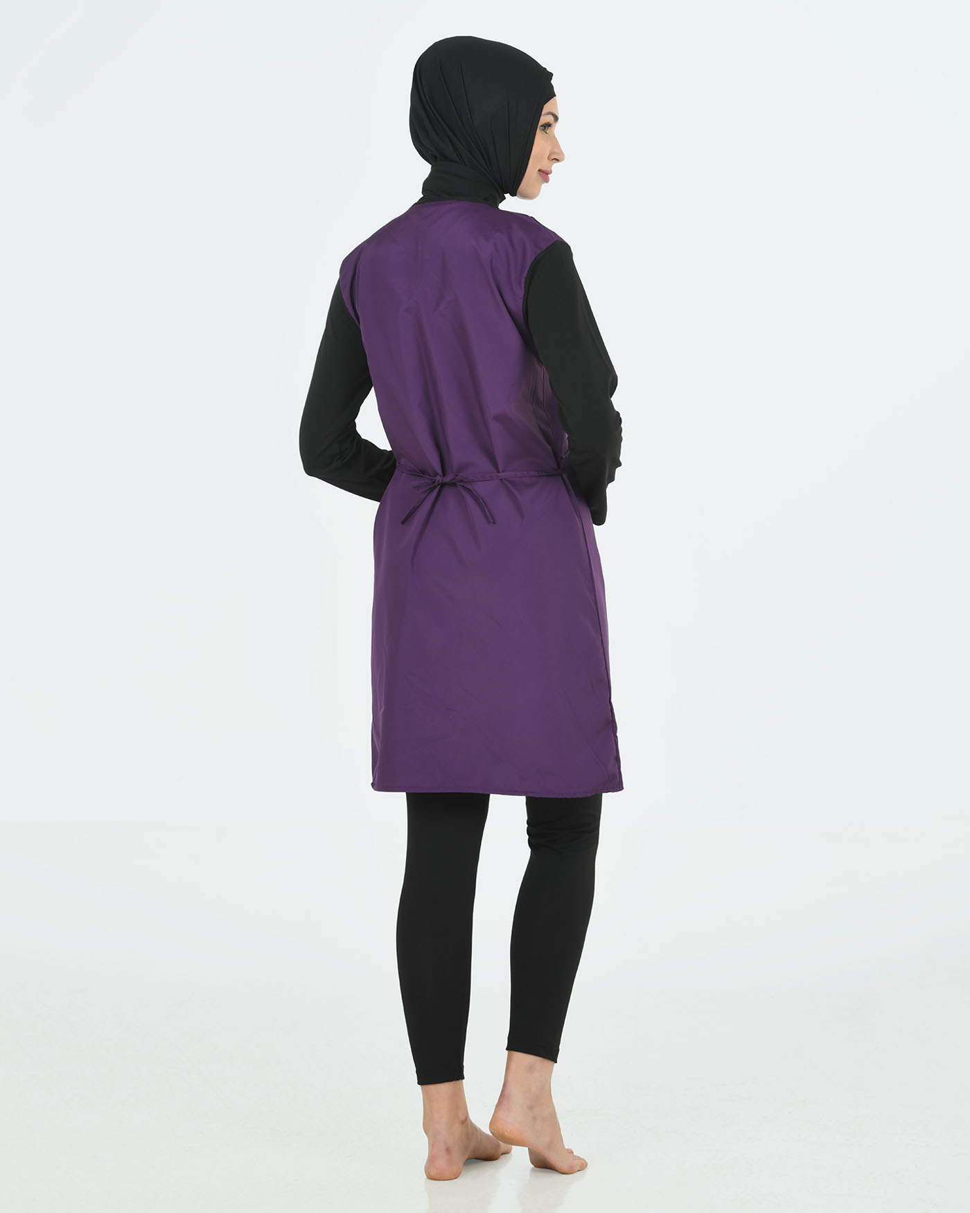 Muslim Swimsuit with hijab - Purple - 4