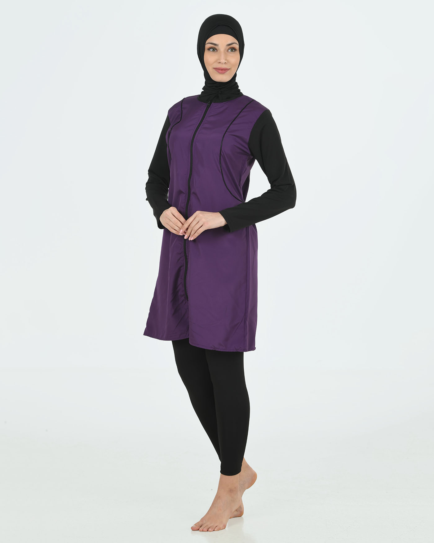 Muslim Swimsuit with hijab - Purple