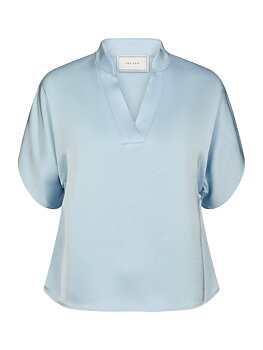 Neo Noir Anelle Heavy Sateen Blouse, Light Blue
