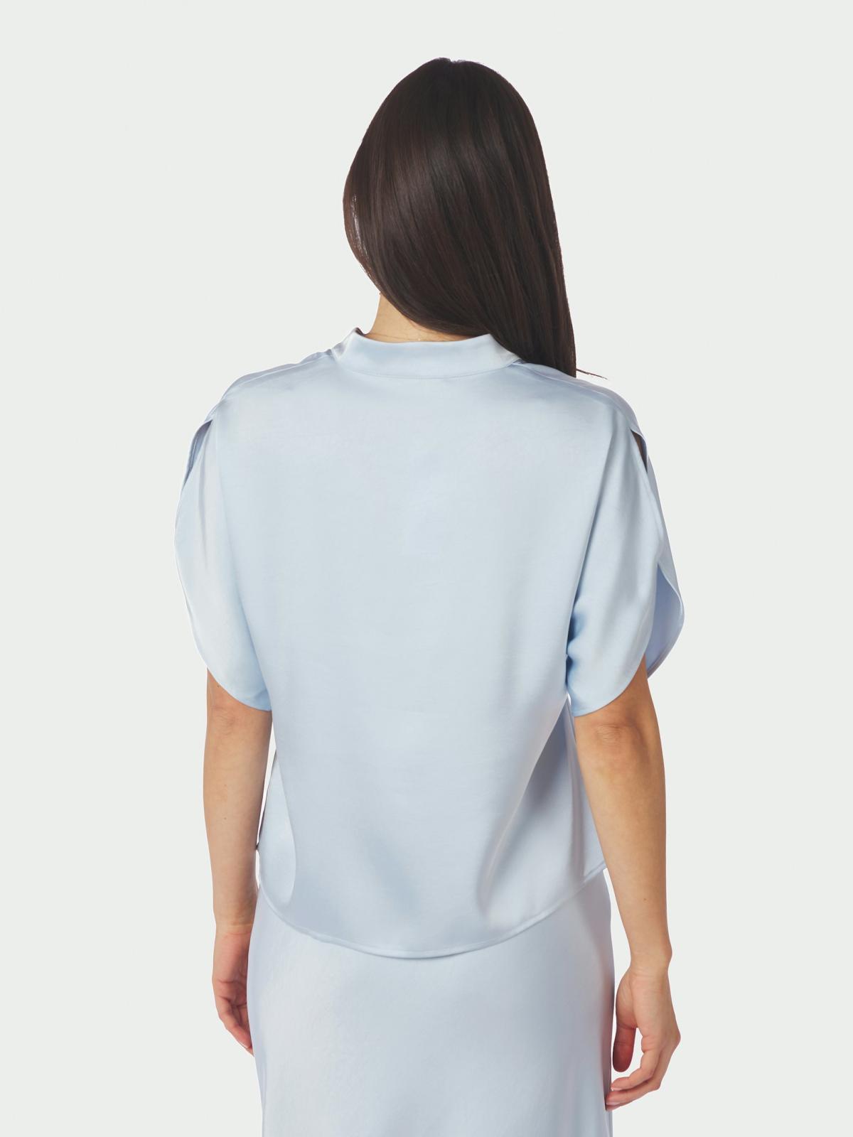 Neo Noir Anelle Heavy Sateen Blouse, Light Blue - 4