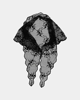 Lace Scarf Black