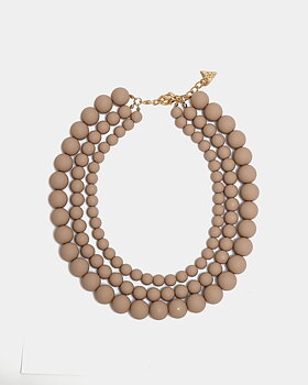 Colette Pearl Necklace Mat Beige