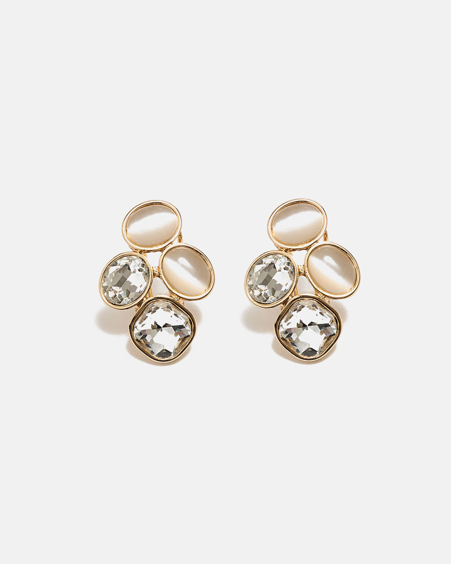 Hazel Earrings Pearl Clear