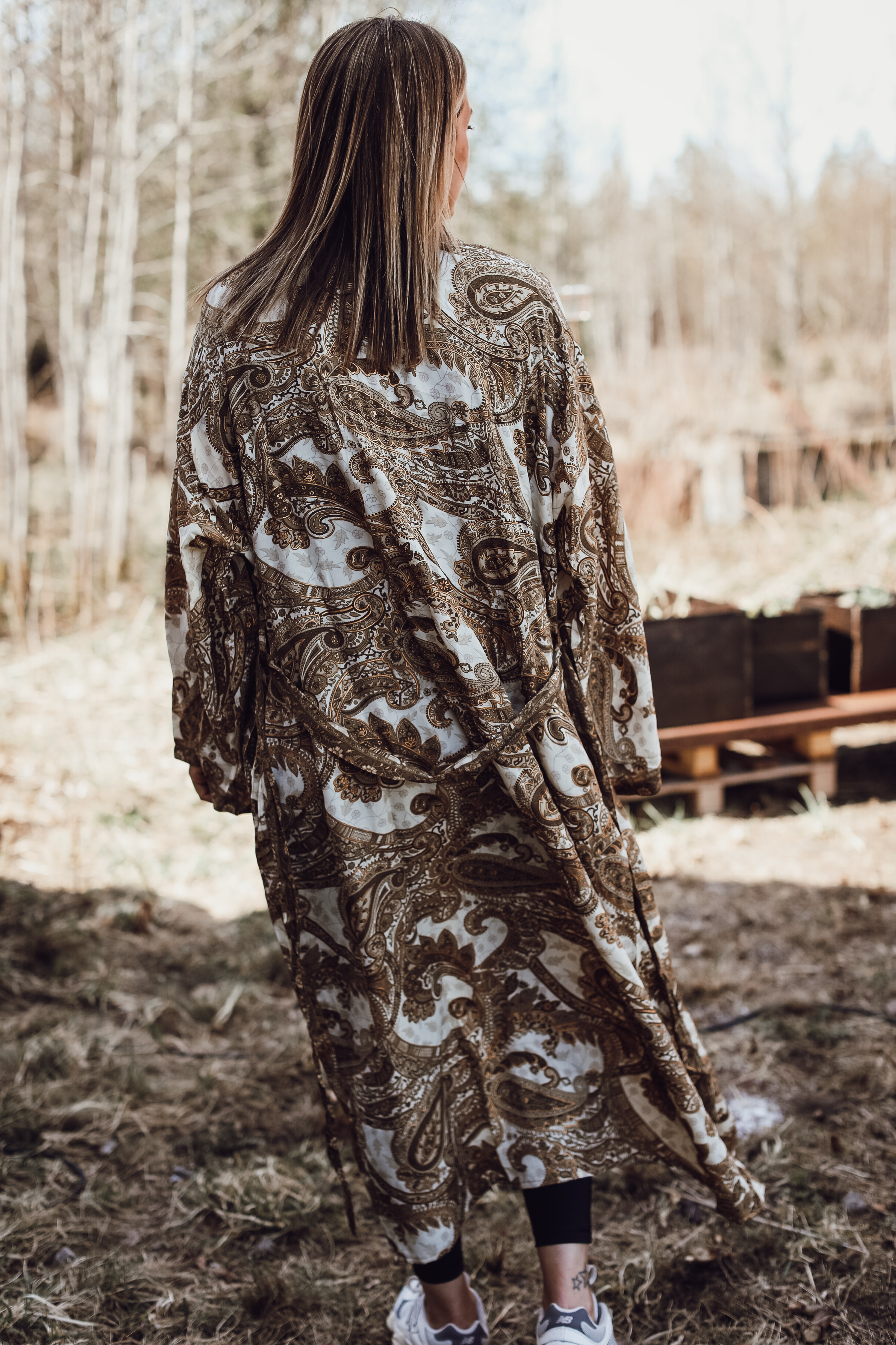 Kimono Khaki/Vit - 5