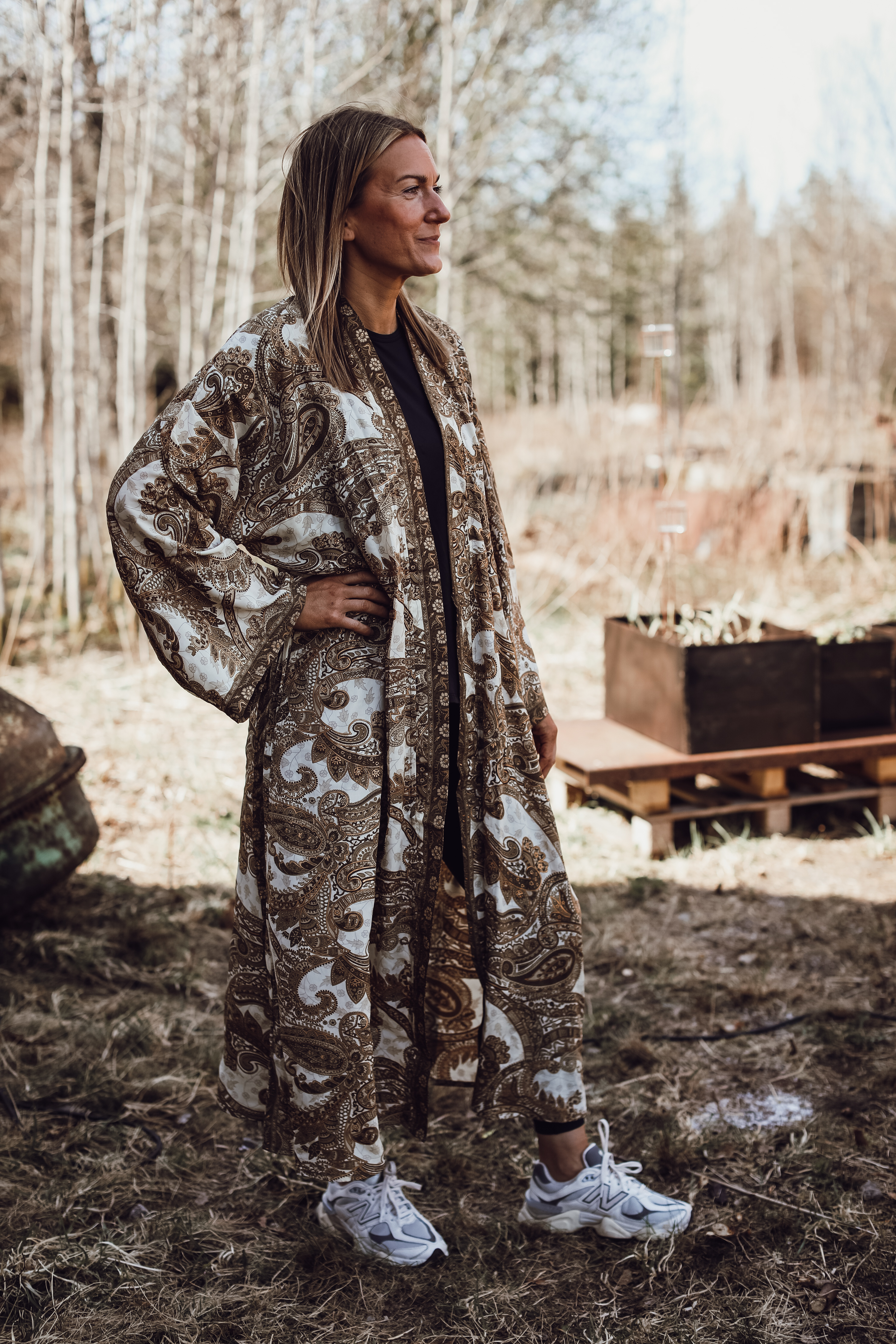Kimono Khaki/Vit - 4