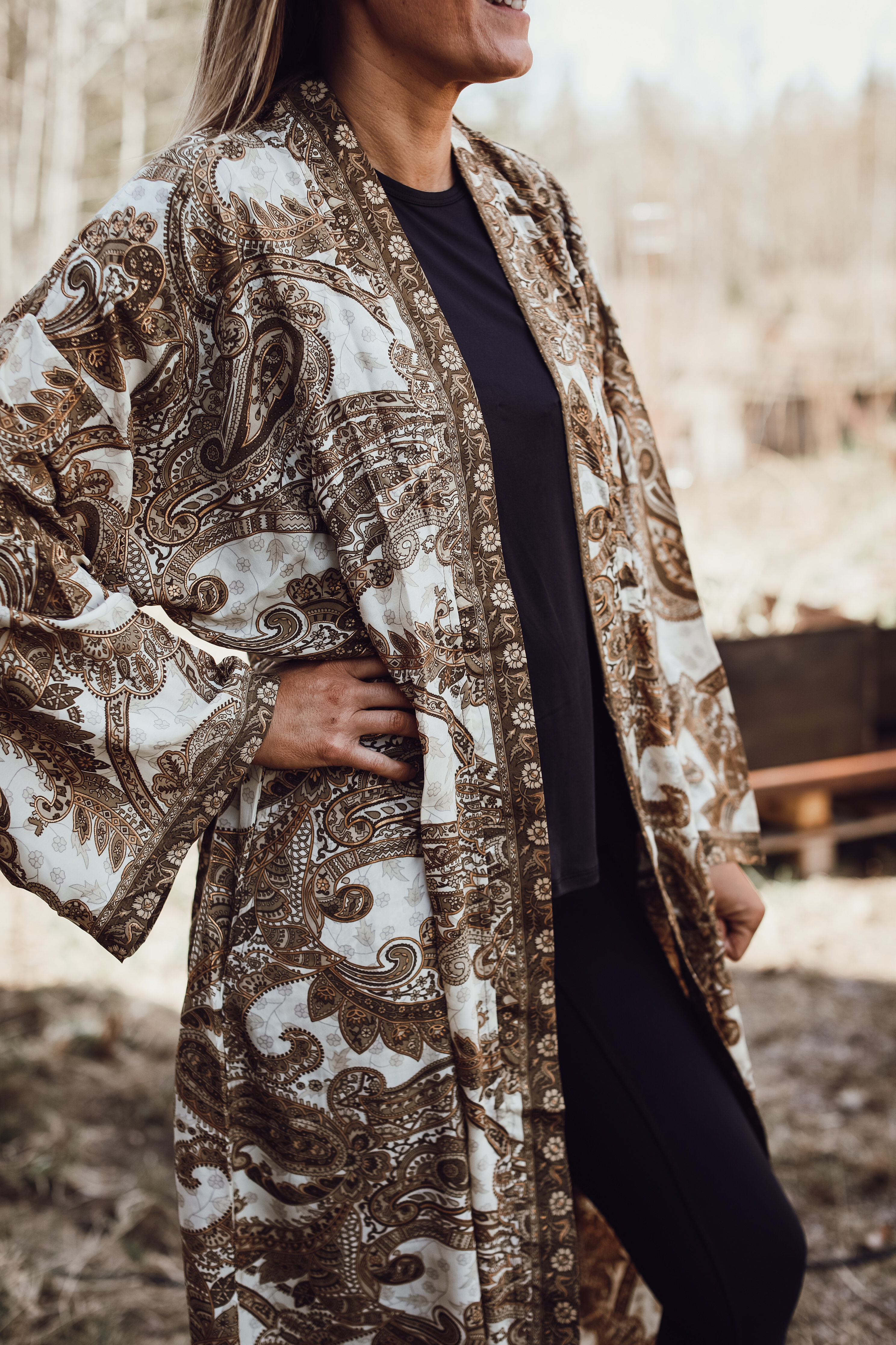 Kimono Khaki/Vit - 6
