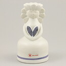 Lisa Larson (1982) Candleholder Girl Lina with Blue Flowers 14 cm (2)