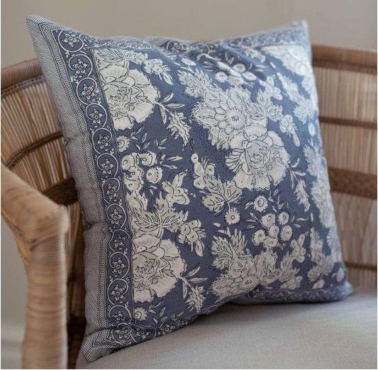 Kuddfodral Provence blå shabby chic lantlig stil Gårdsromantik - 2