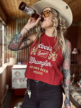 Wrangler X Coors  muscle tank