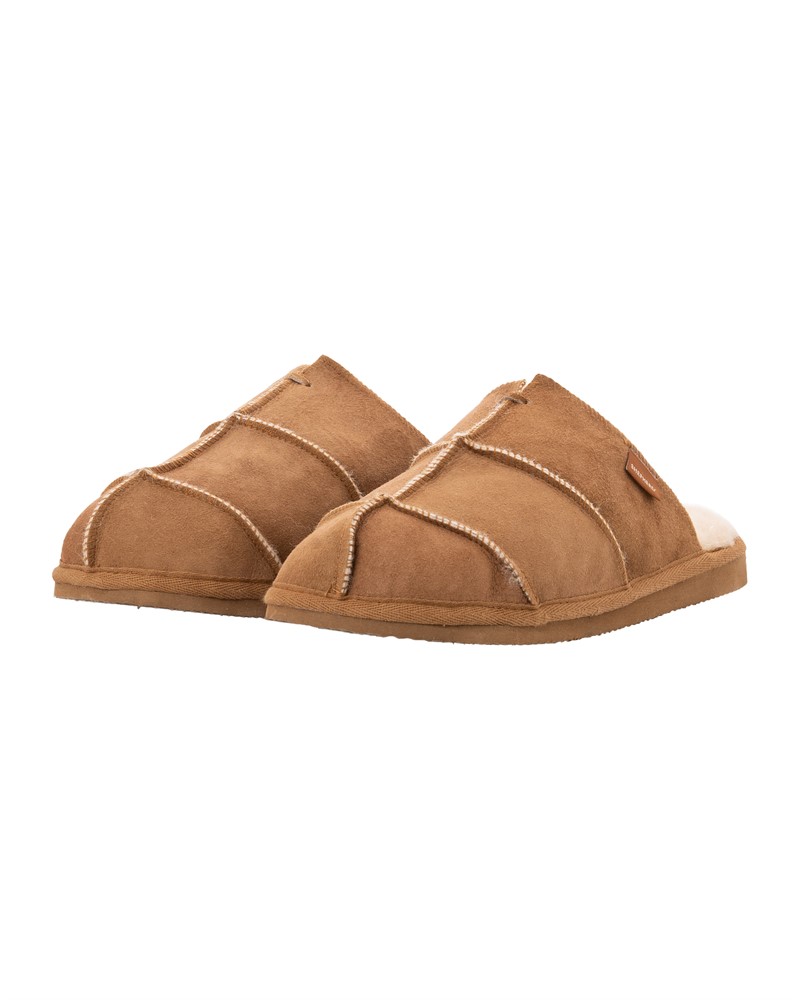 Fårskinns toffel Allan Antique Cognac  - 3