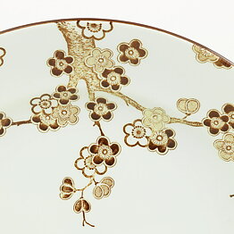 Jackie Lynd (Japonica 1977) Plate with Brown Flower Decor 21 cm  [Sample Images]