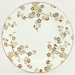 Jackie Lynd (Japonica 1977) Plate with Brown Flower Decor 21 cm  [Sample Images]