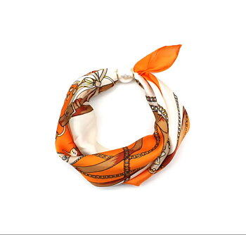 Flygvärdinnescarf  Pärla Orange