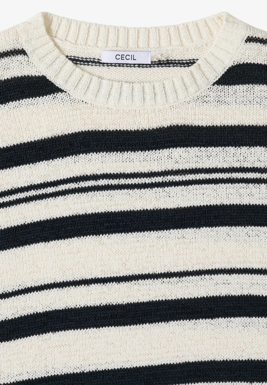 Striped Tapeyarn Pullover - Palm Breeze Green- Cecil - 5