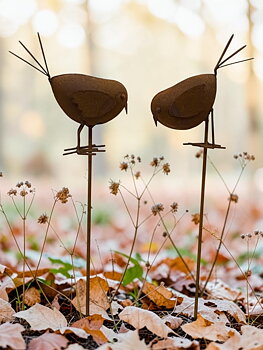 3D rostig fågel på pinne 2 modeller blandade/12 ST PER FÖRP