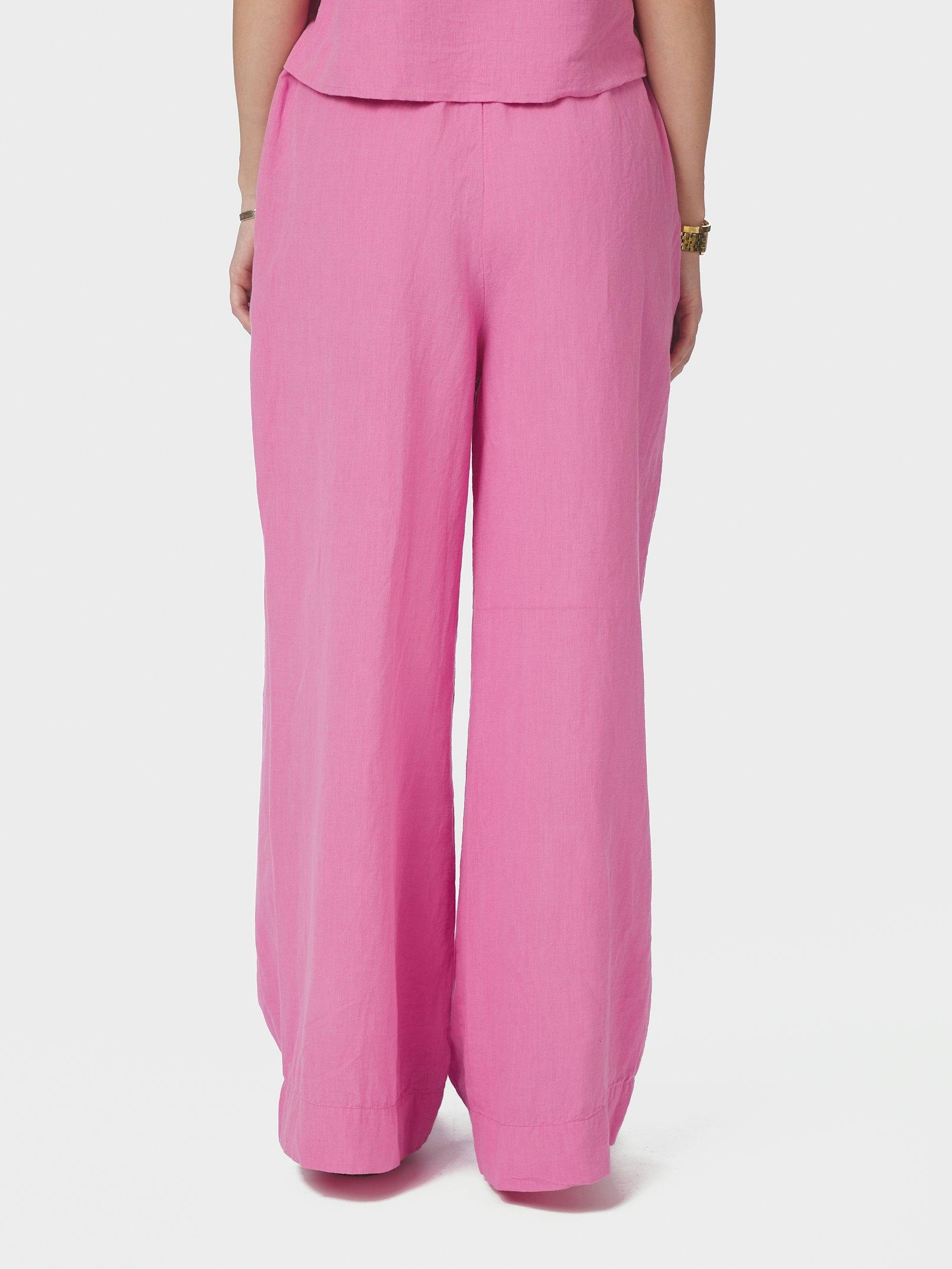 Heifa Linen Pants Pink - 4