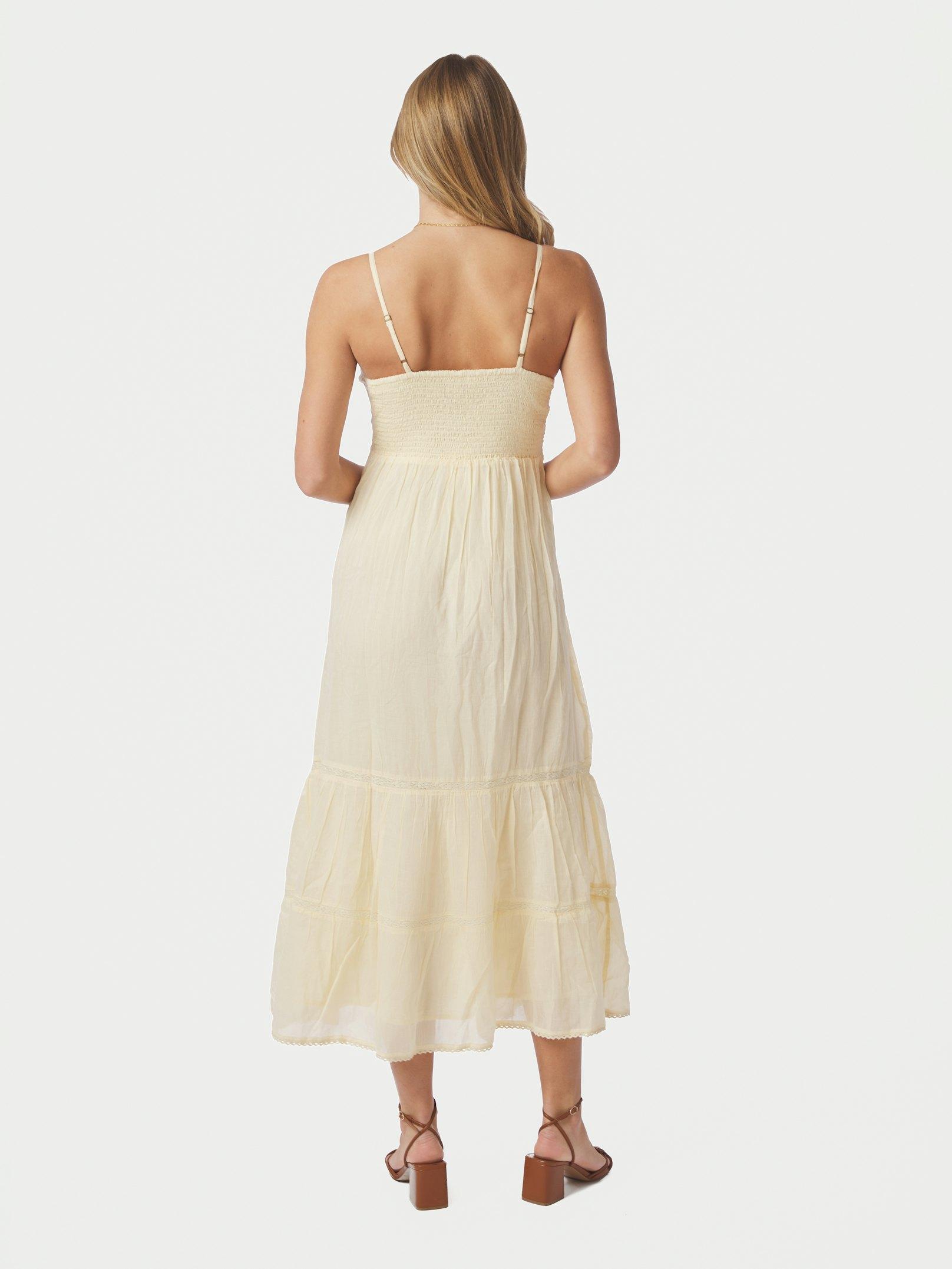 Elorie S Voile Dress Butter Yellow - 4