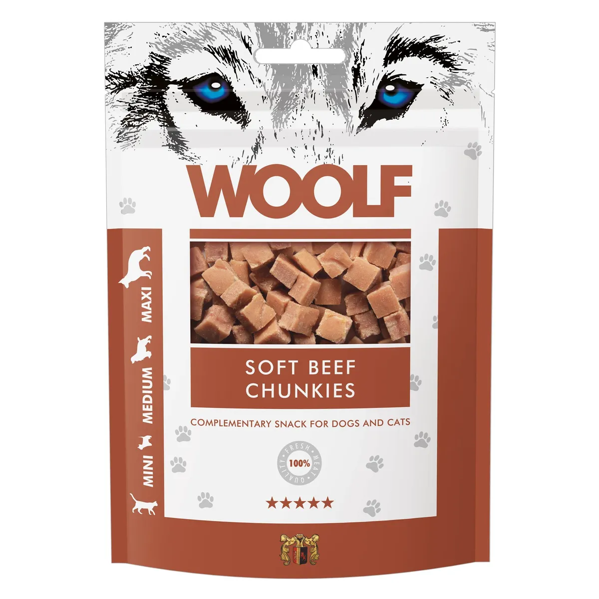 Woolf Chunkies Soft Beef 100g