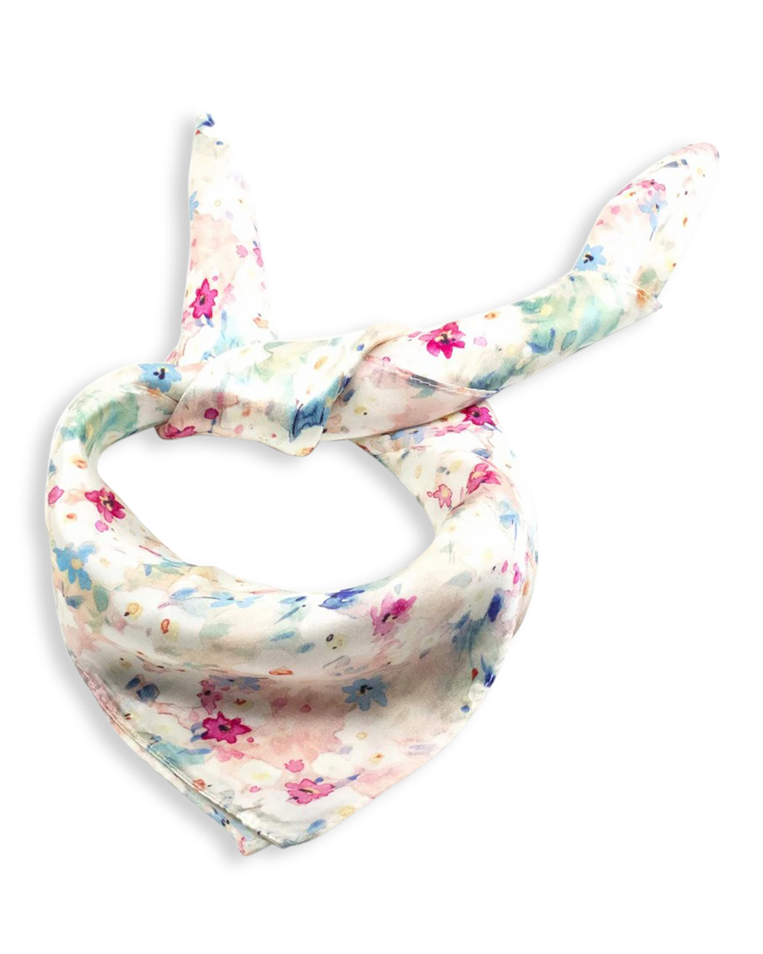 Sidenscarf Marais småblommig rosa/blå/vit