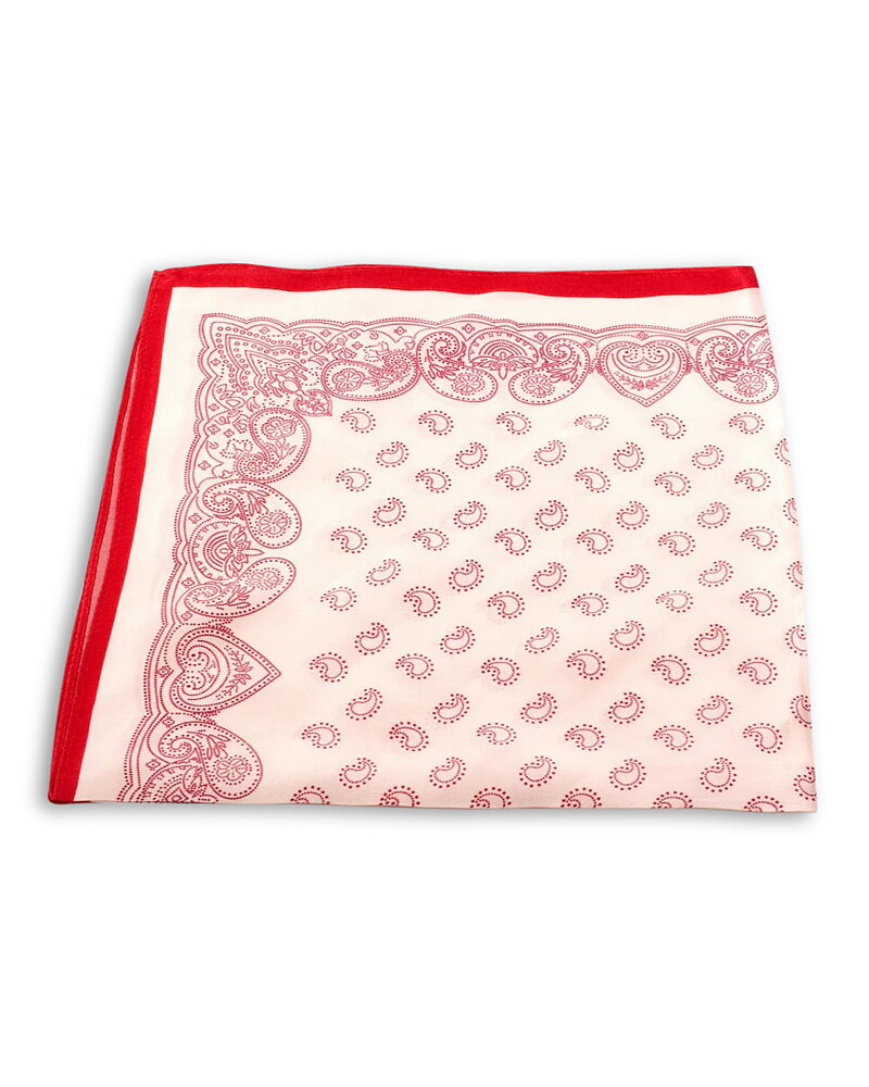 Sidenscarf Picpus mönstrad rosa/röd