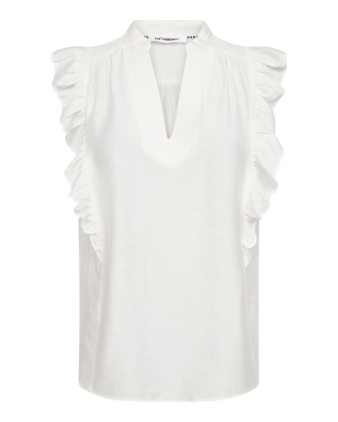 Blus Hera utan ärm med volang offwhite