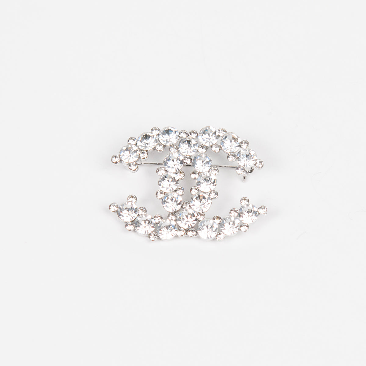 Brosch CC silver/strass
