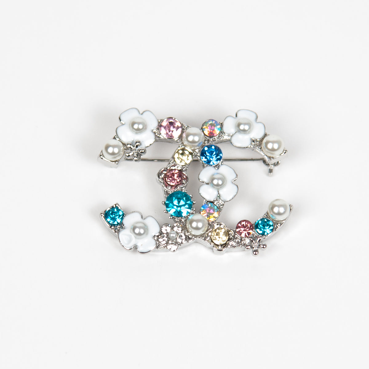 Brosch CC silver/multi