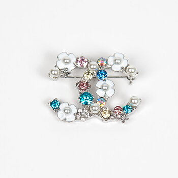 Brosch CC silver/multi