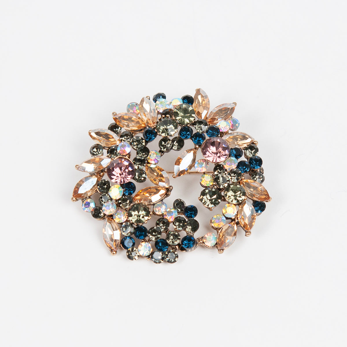 Brosch strass gold/multi