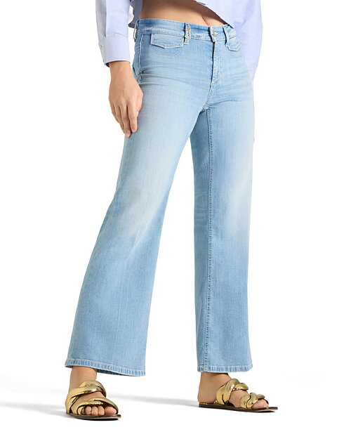 Jeans Fabienne pockets cropped flared denim