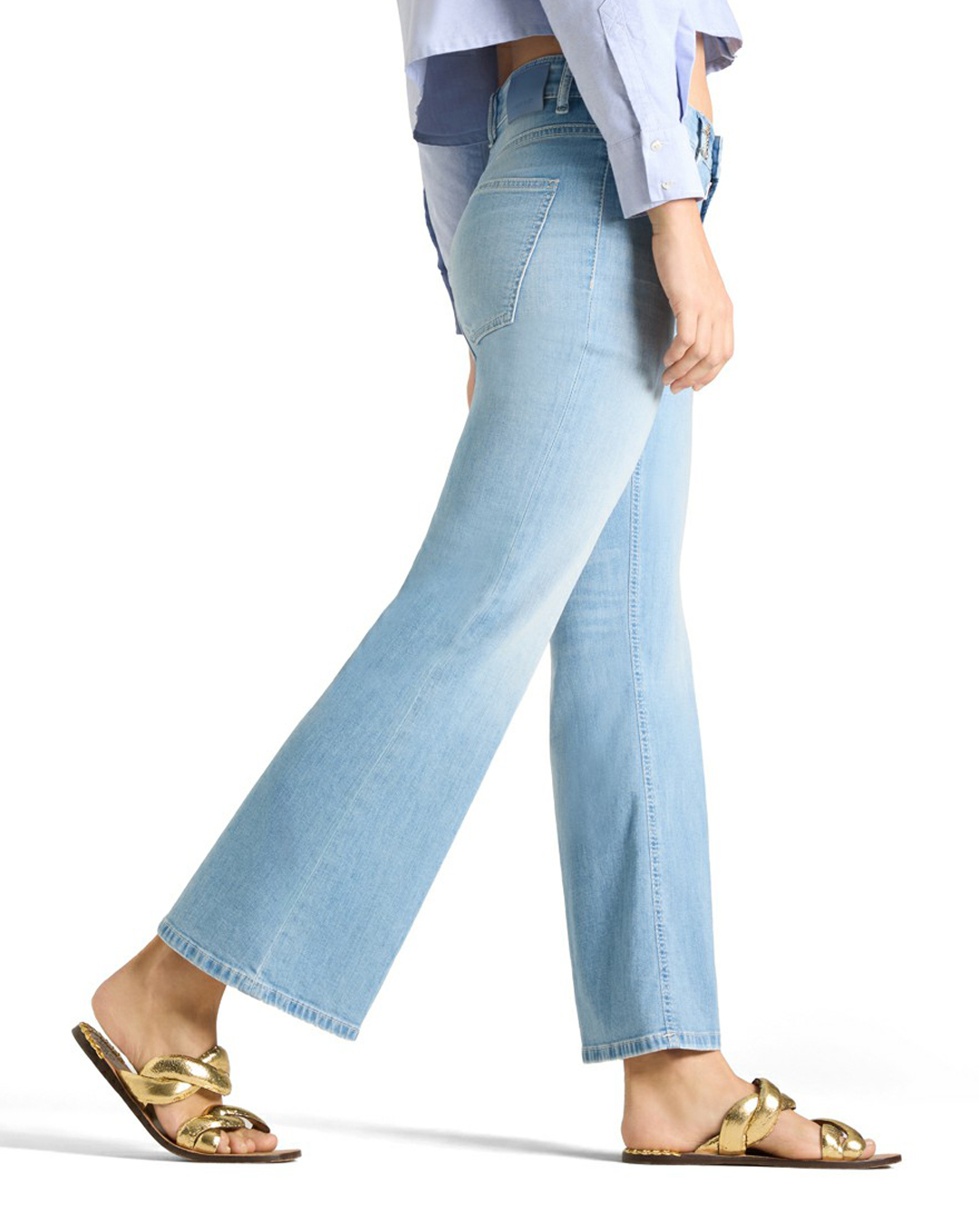 Jeans Fabienne pockets cropped flared denim - 3