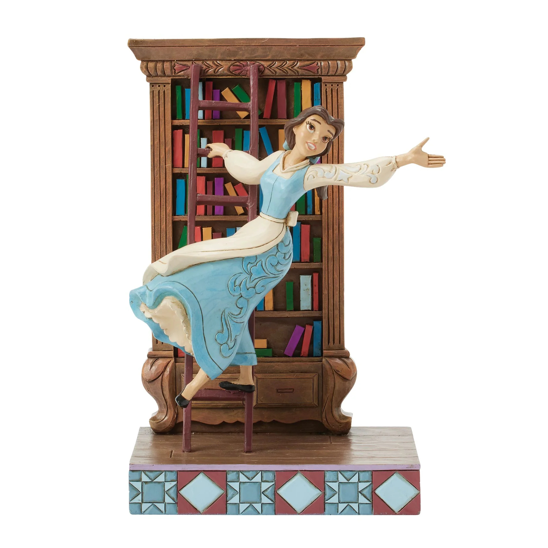 Jim Shore Disney Figurin - A world of books (Belle on bookcase)