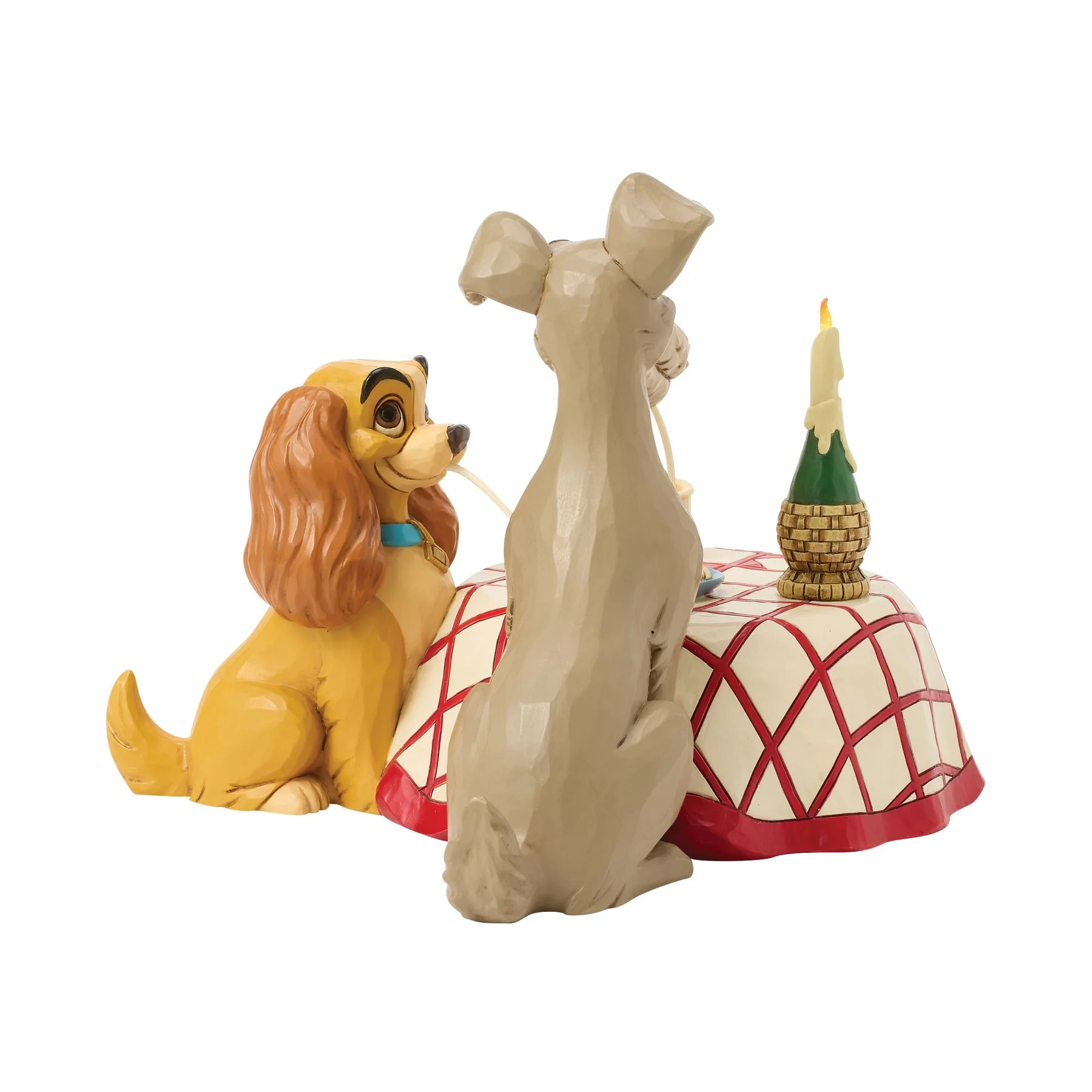 Jim Shore Disney Figurin - Dinner for two - Lady & Lufsen (Belysning i ljuset) - 6