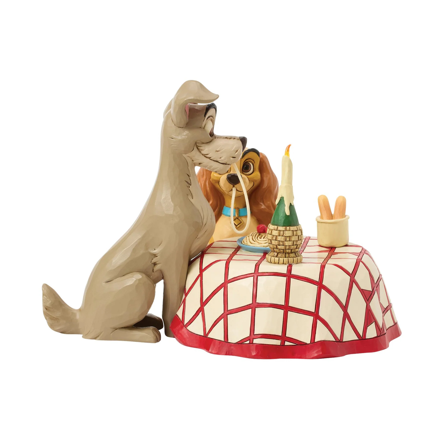 Jim Shore Disney Figurin - Dinner for two - Lady & Lufsen (Belysning i ljuset) - 7