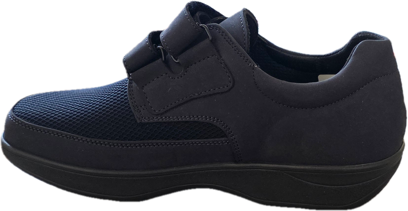 New Feet 81‑47‑154 Nubuck Blue – extra bred herrsko med mjuk ovandel och två kardborreband - 2
