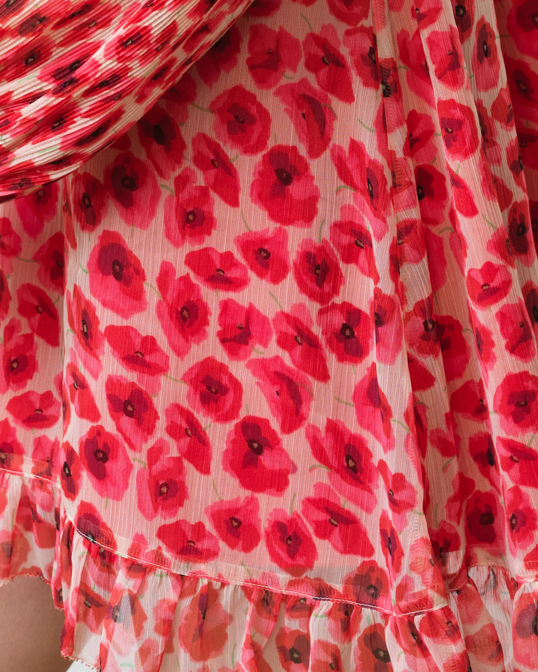 Klänning Poppy Emina småblommig korall - 6