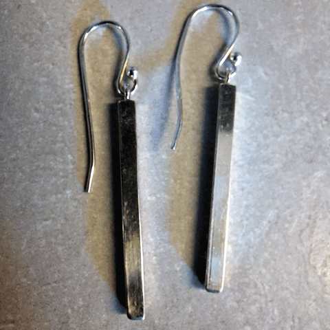 Örhänge Istapp Silver, Handgjord nickelfri, Jokkmokk design