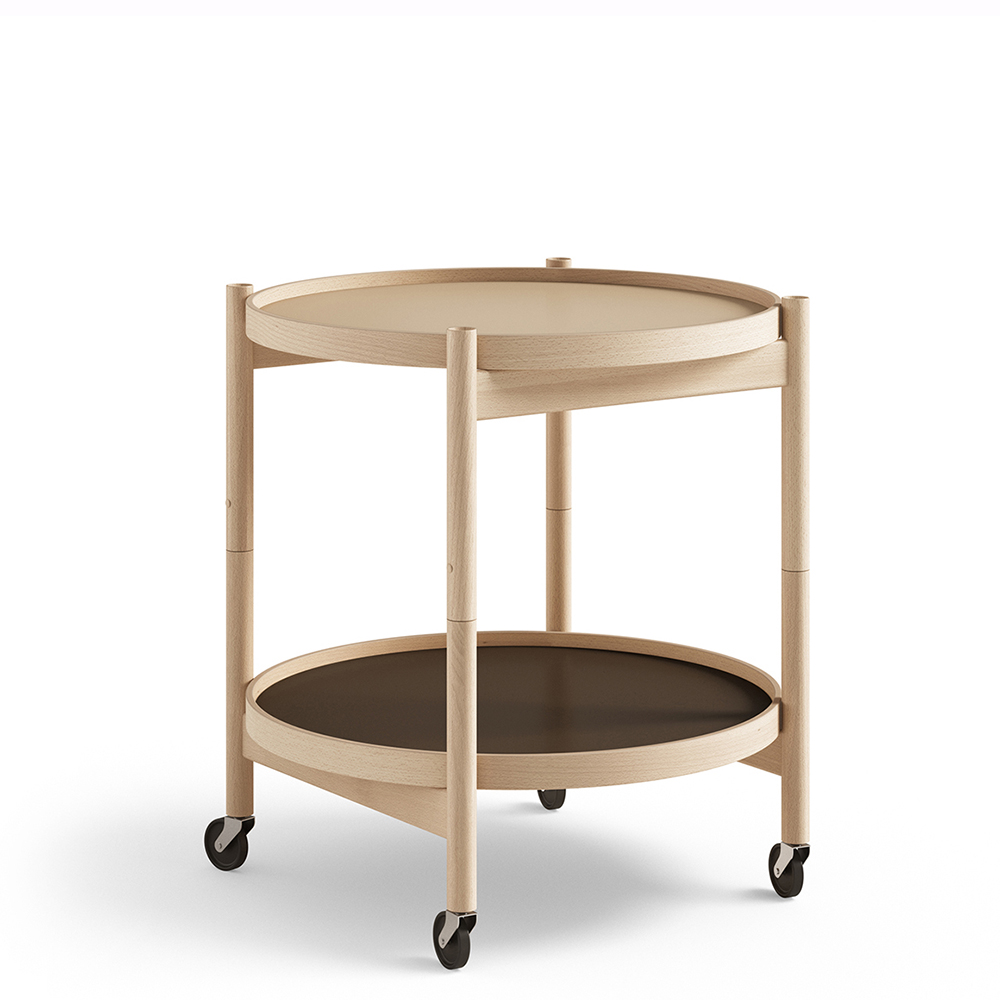 Bølling Tray Table Ø 50 cm (oak/laminate EARTH) - In stock - Brdr. Krüger