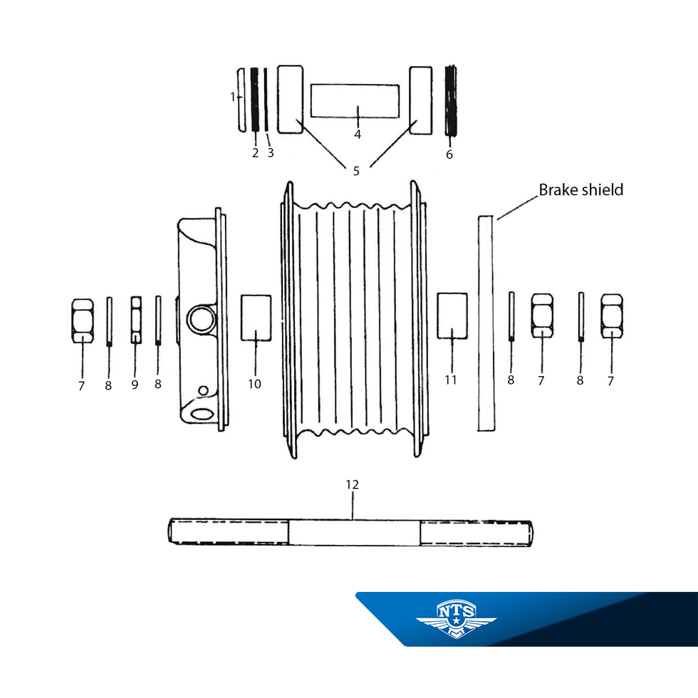 Reparatursatz, Vorderradnabe für Tunturi (Maillard 90mm) - 2