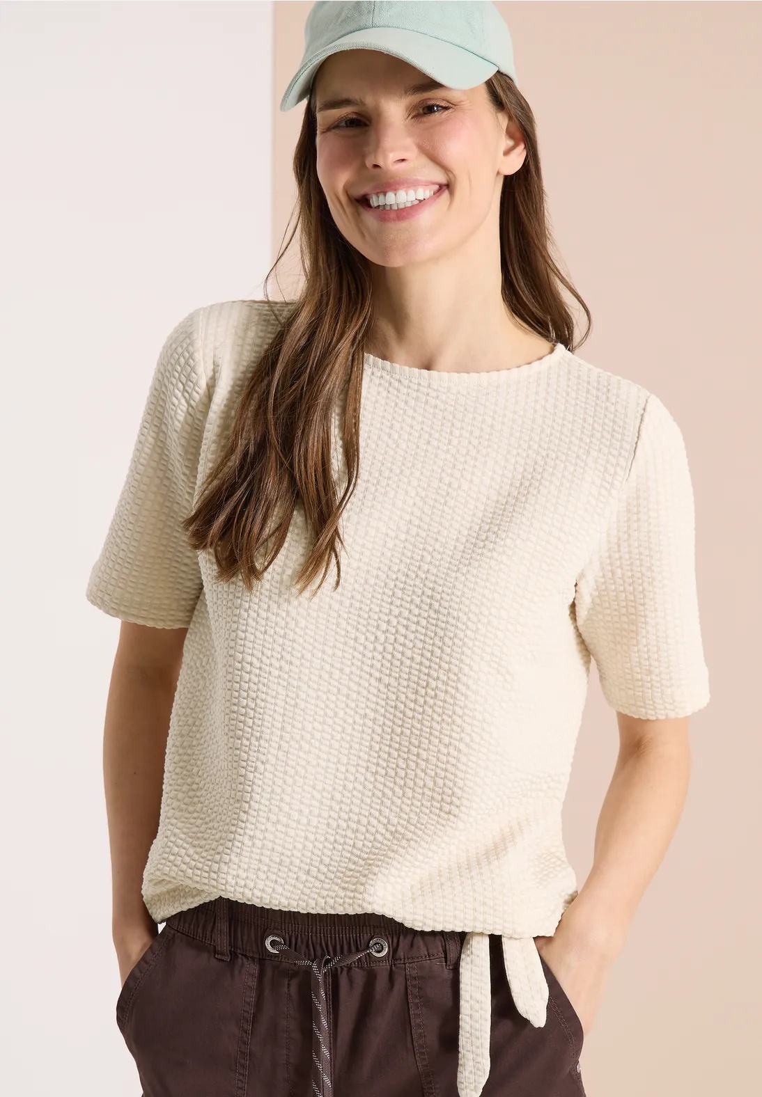 Big Seersucker Structure T-shirt - Cecil